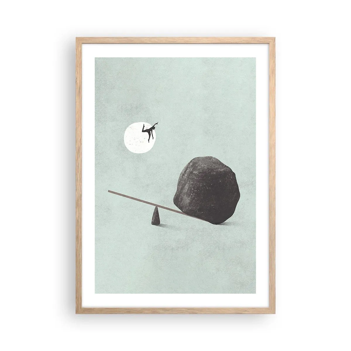 Plakát v rámu světlý dub - Splněný sen - 50x70 cm