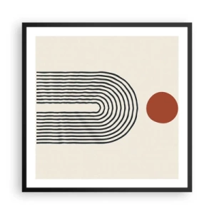 Plakát v černém rámu - Magnetismus tvarů a barev - 60x60 cm