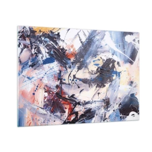 Obraz na skle - Bláznivý tanec abstrakce - 100x70 cm