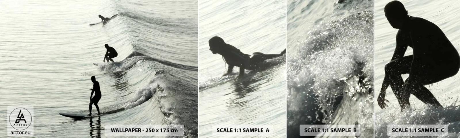 Vzor Fototapety Samolepicí Deluxe Sticker - Za vlnou - Surfování, Sport, Oceán - 100x30 cm