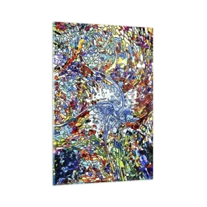 Obraz na skle - Vitráž s kapkami - 80x120 cm