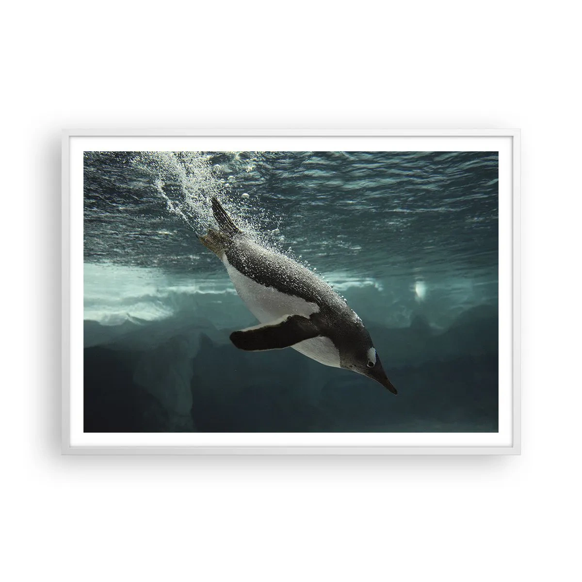 Plakát v bílém rámu - Vítejte v mém světě - 100x70 cm