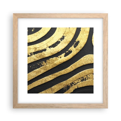 Plakát v rámu světlý dub - Vše plyne - 30x30 cm