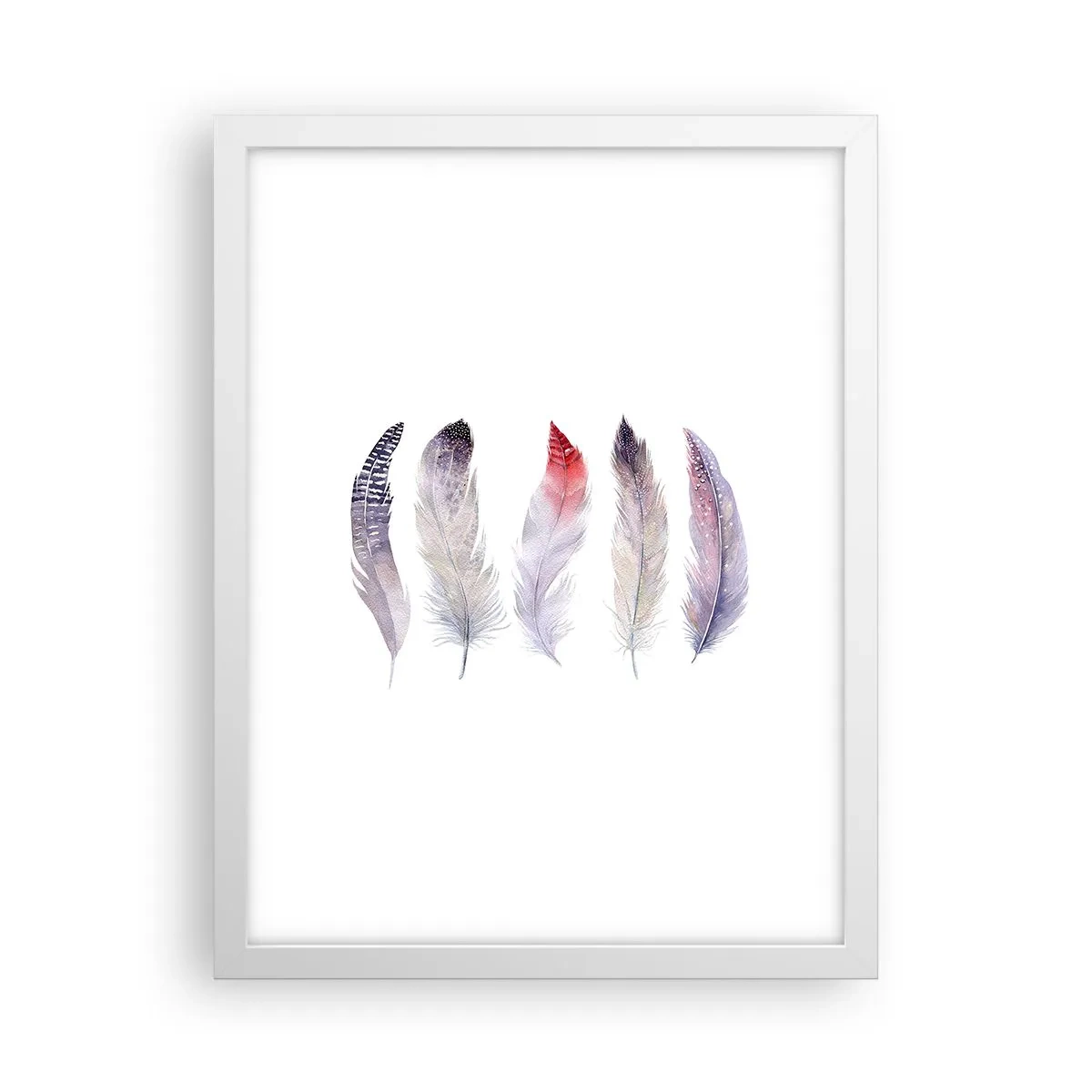 Plakát v bílém rámu - Jemné jako různobarevná mlha - 30x40 cm