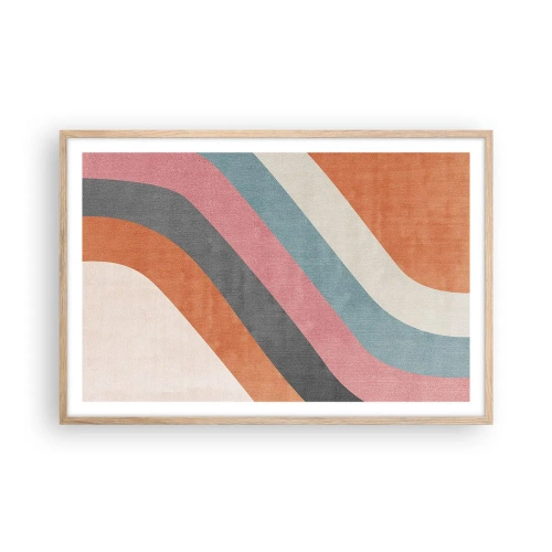 Plakát v rámu světlý dub - Diagonální kompozice – pohyb - 91x61 cm