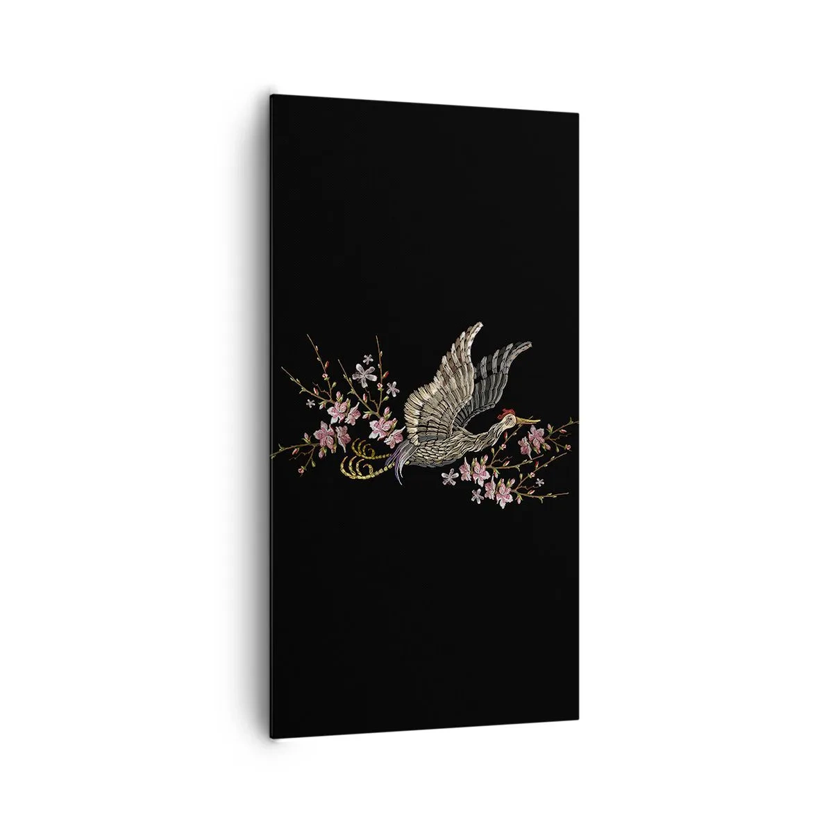 Obraz na plátně - Exotický vyšívaný pták - 65x120 cm