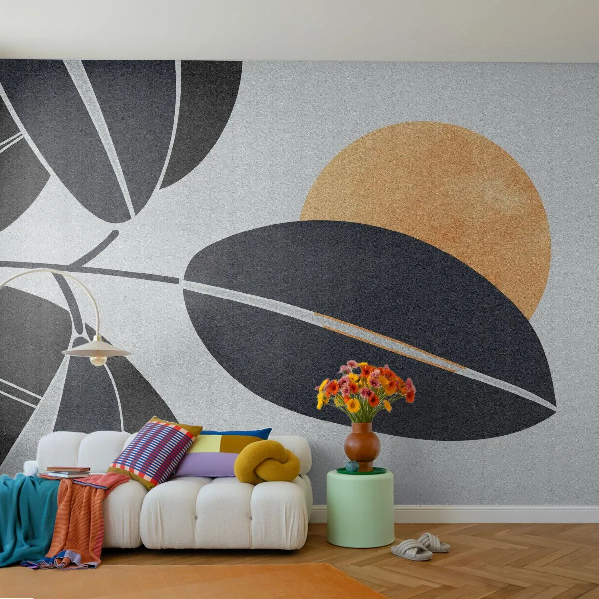 Fototapeta Samolepicí Deluxe Sticker - Den horkého léta - Botanika, Listy, Minimalismus - 300x210 cm