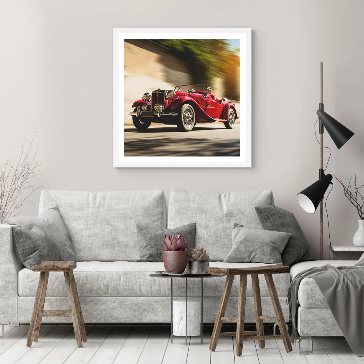 Plakát v bílém rámu - Krásnější než Níké Samothrácká - 30x30 cm