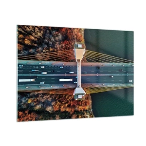 Obraz na skle - Za vodami, za lesy - 100x70 cm