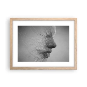 Plakát v rámu světlý dub - Duch větru - 40x30 cm