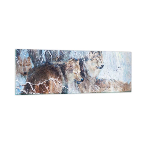 Obraz na skle - Pozor! Přichází… - 90x30 cm