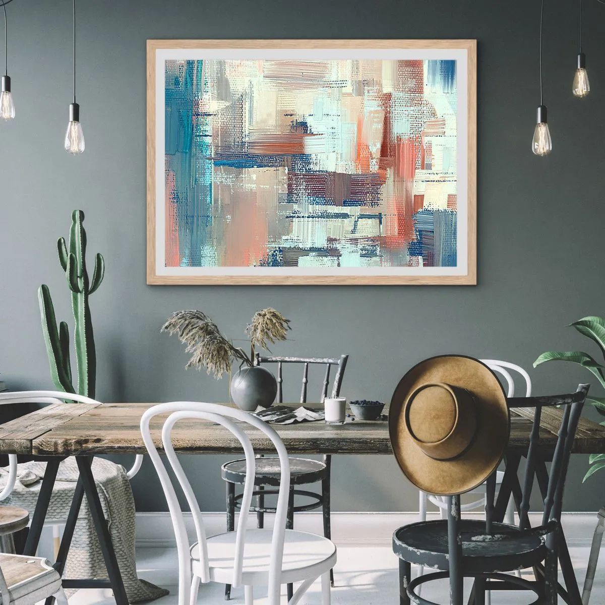 Plakát v rámu světlý dub - Dostat se ke světlu - 91x61 cm