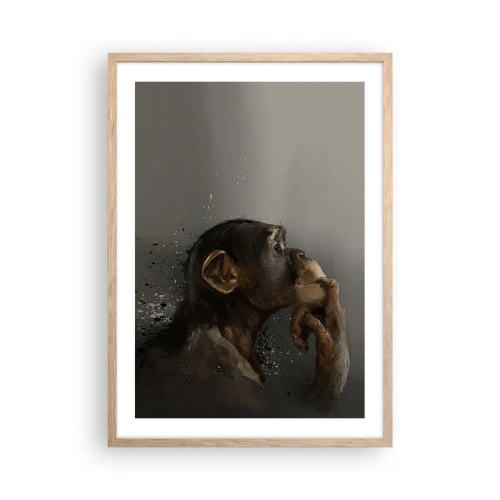 Plakát v rámu světlý dub - Určitě myslitel - 50x70 cm