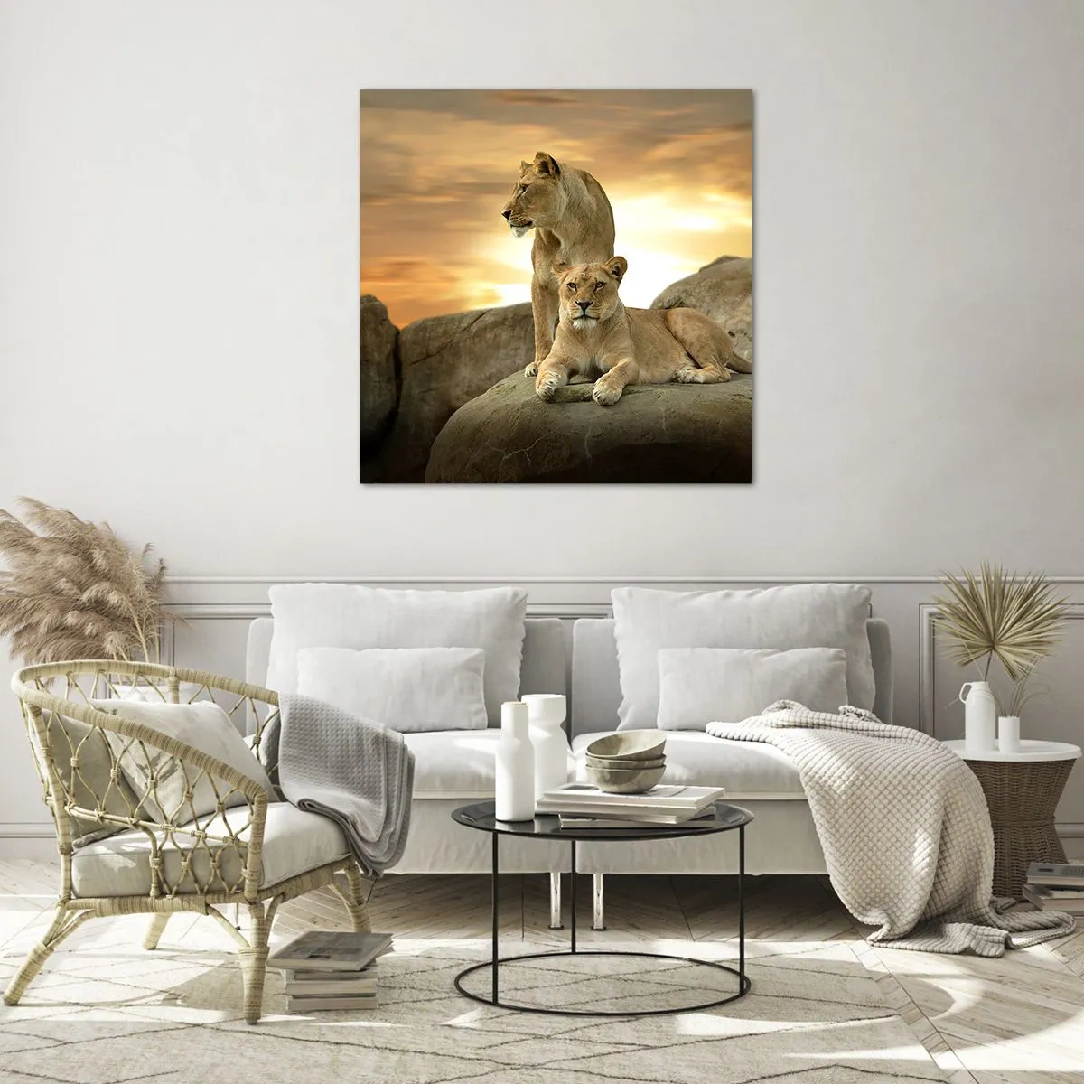 Obraz na skle - Královský majestát - 50x50 cm