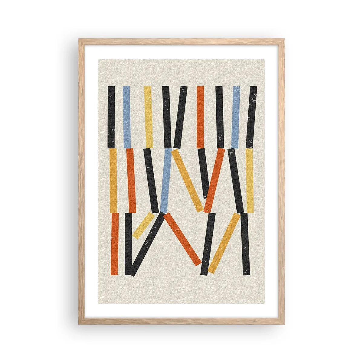 Plakát v rámu světlý dub - Kompozice na úrovni - 50x70 cm