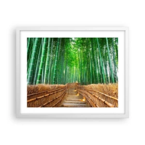 Plakát v bílém rámu - Esence asijské přírody - 50x40 cm