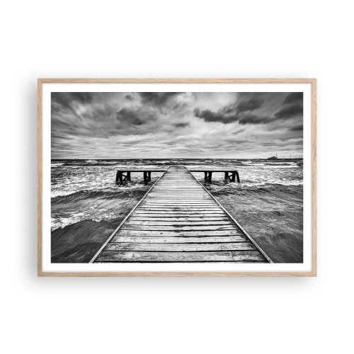 Plakát v rámu světlý dub - Čekám na vítr, co rozfouká… - 100x70 cm