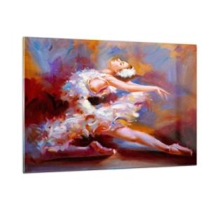 Obraz na skle - Labutí elegance - 120x80 cm