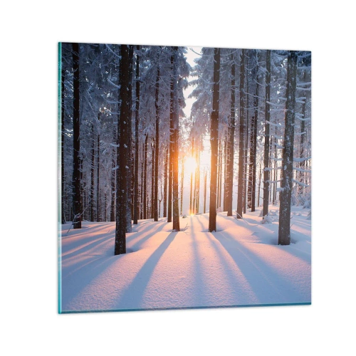 Obraz na skle - Jasně černé na bílém - 60x60 cm