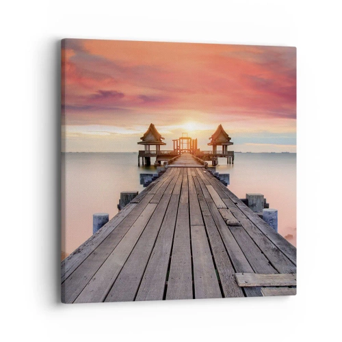 Obraz na plátně - Západ na východě - 40x40 cm