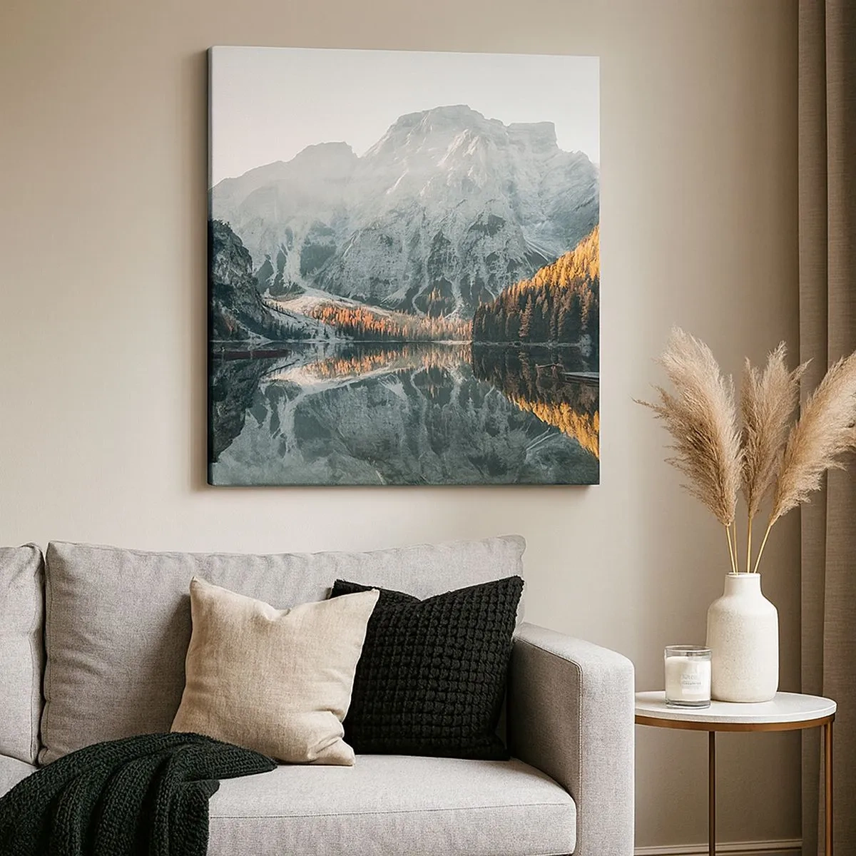 Obraz na plátně - Zrcadlová krajina - 30x30 cm