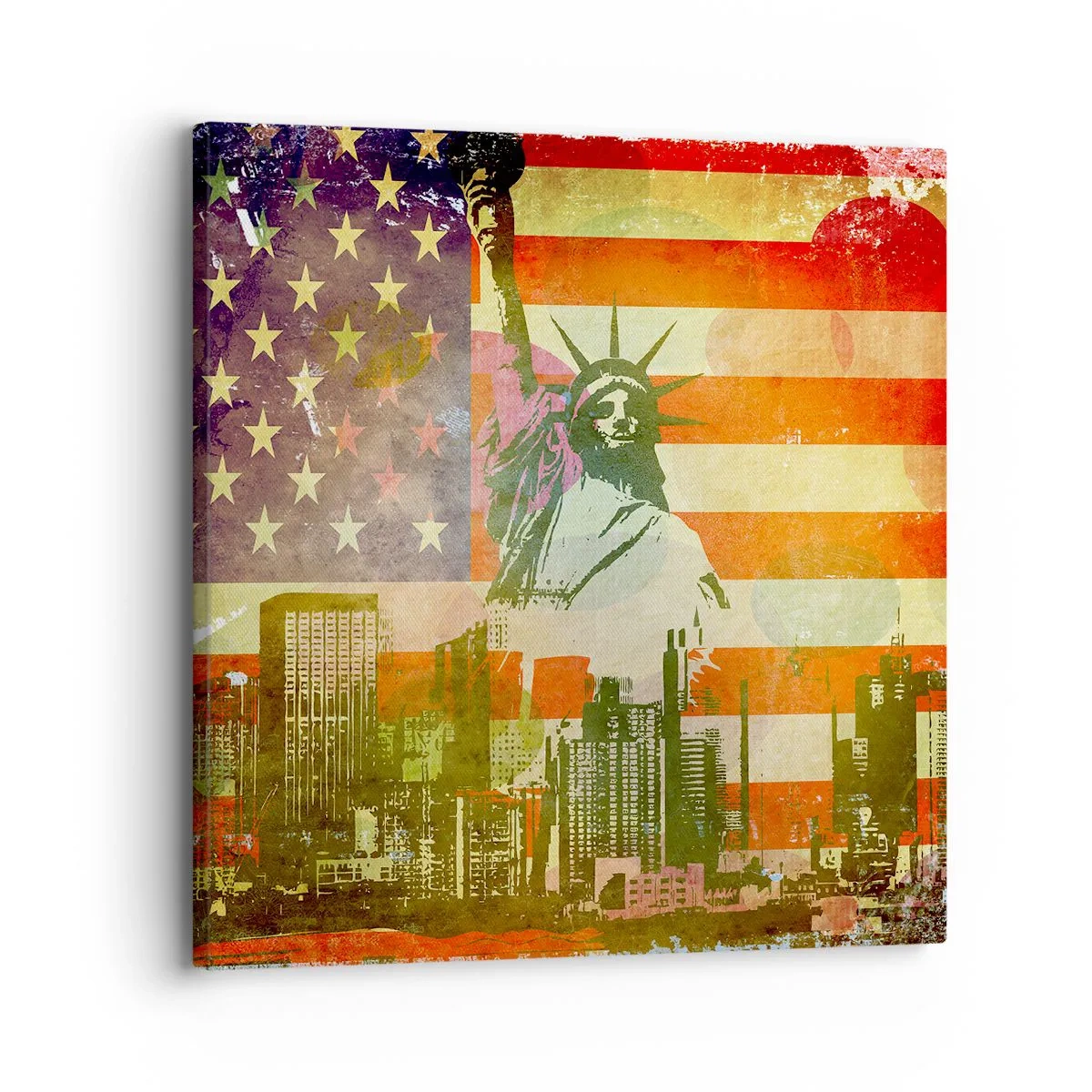 Obraz na plátně - Viva America! - 30x30 cm