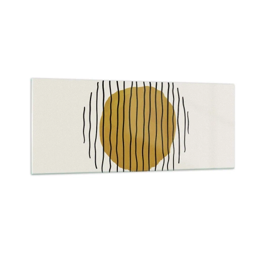 Obraz na skle - Abstrakce chvějící se žárem - 100x40 cm