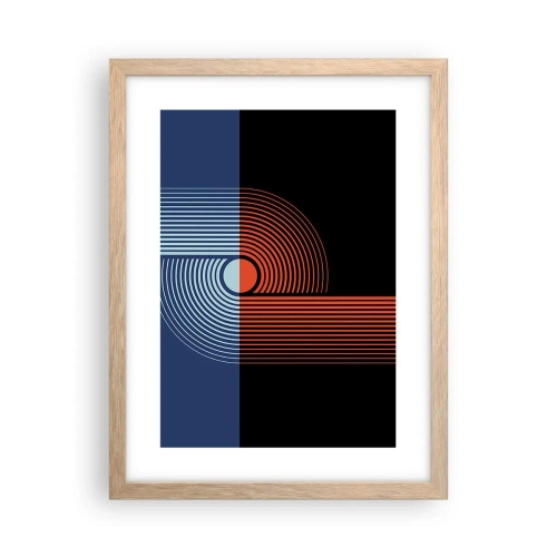 Plakát v rámu světlý dub - V geometrickém objetí - 30x40 cm