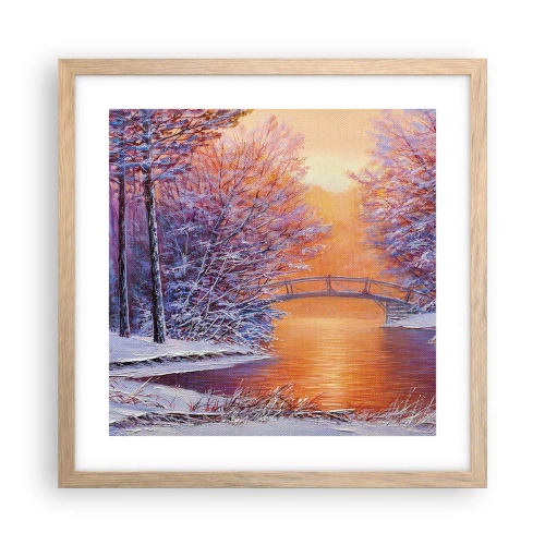 Plakát v rámu světlý dub - Sejdeme se zde - 40x40 cm
