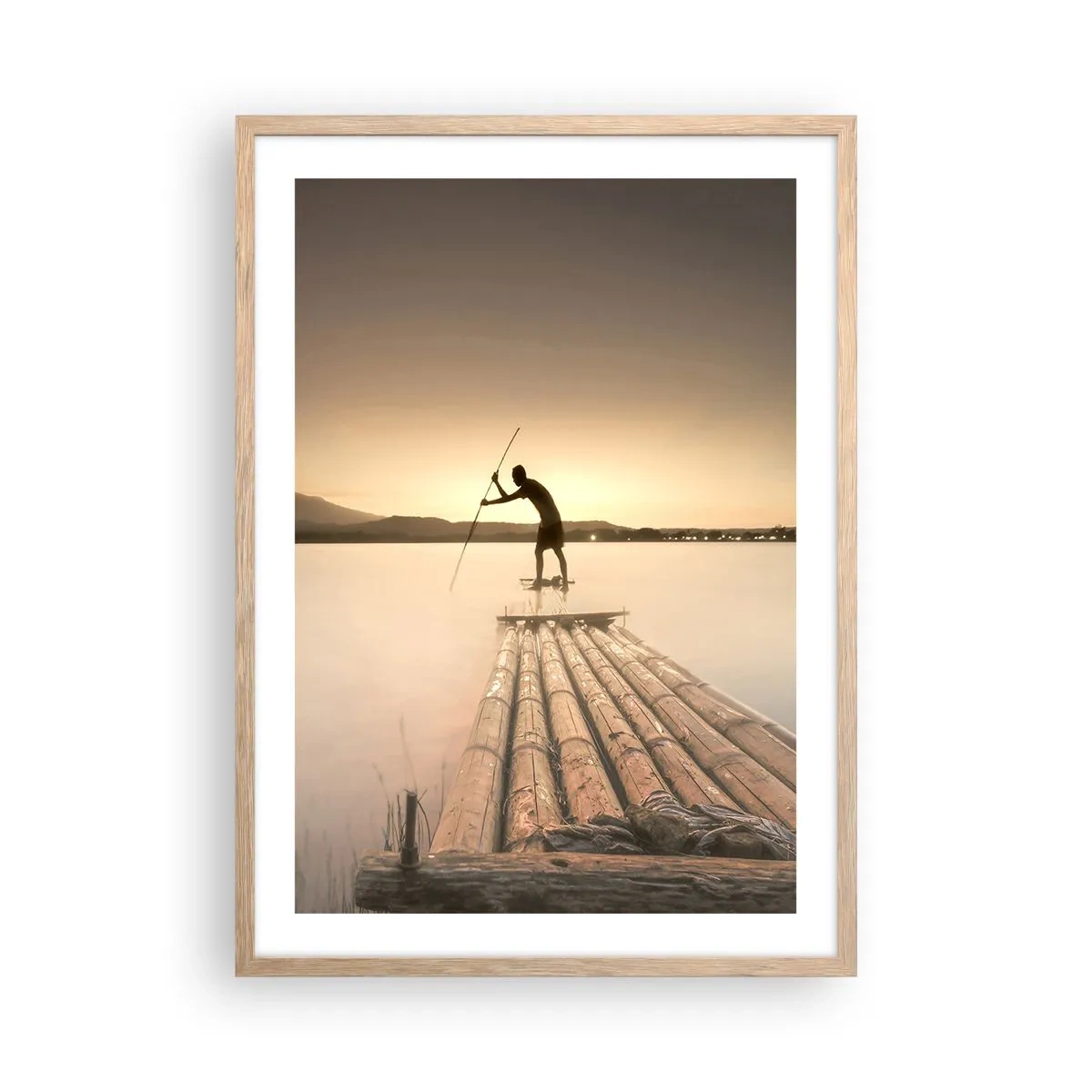 Plakát v rámu světlý dub - Před odpočinkem - 50x70 cm
