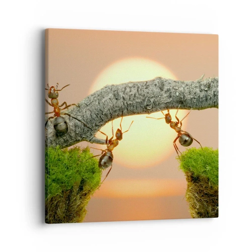 Obraz na plátně - Radostná, společná práce - 40x40 cm