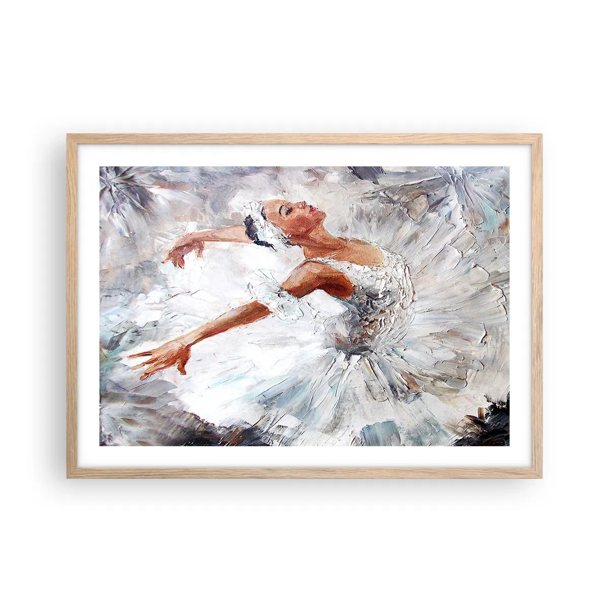 Plakát v rámu světlý dub - Jemná a lehká jako tyl - 70x50 cm
