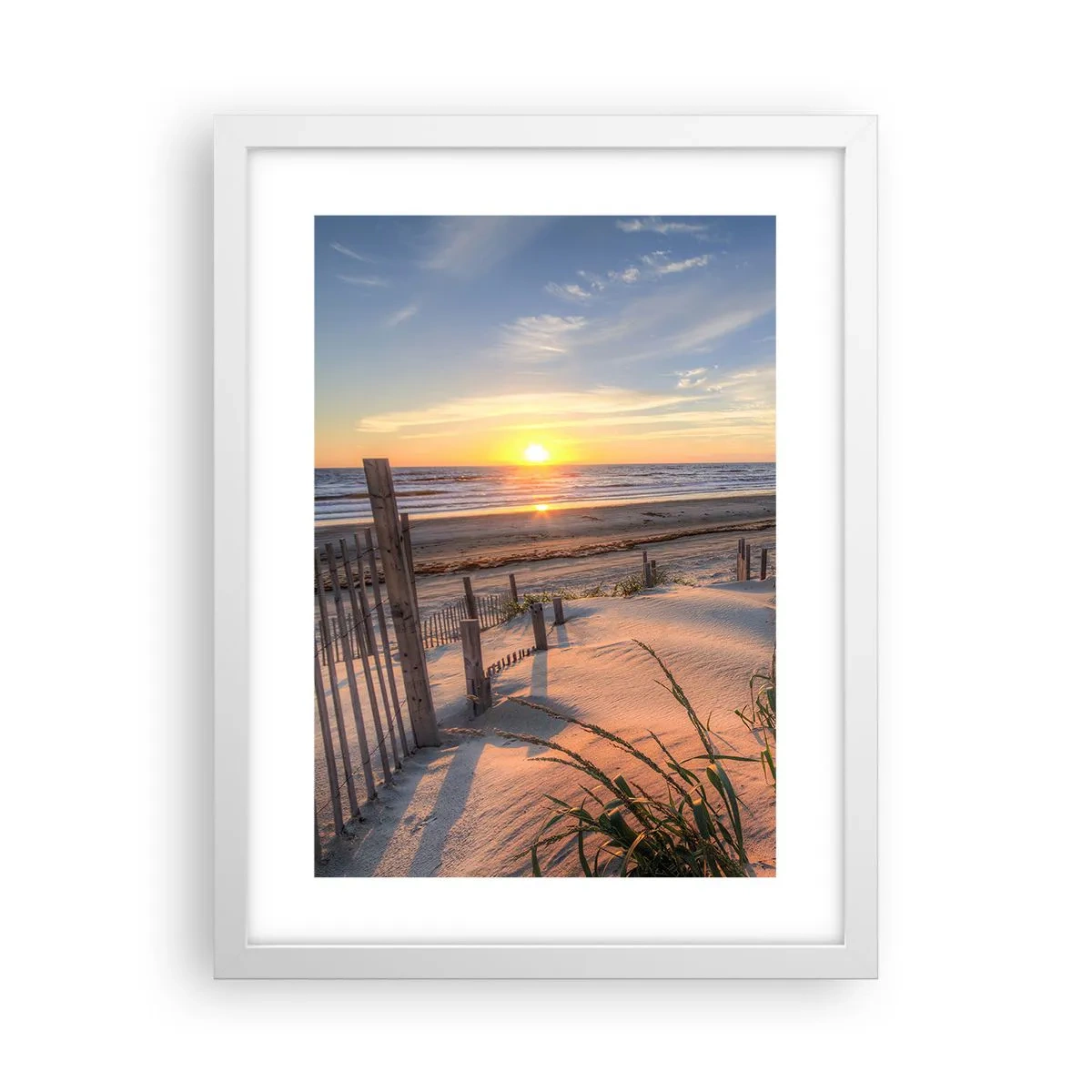 Plakát v bílém rámu - Odlesk a stín větru - 30x40 cm