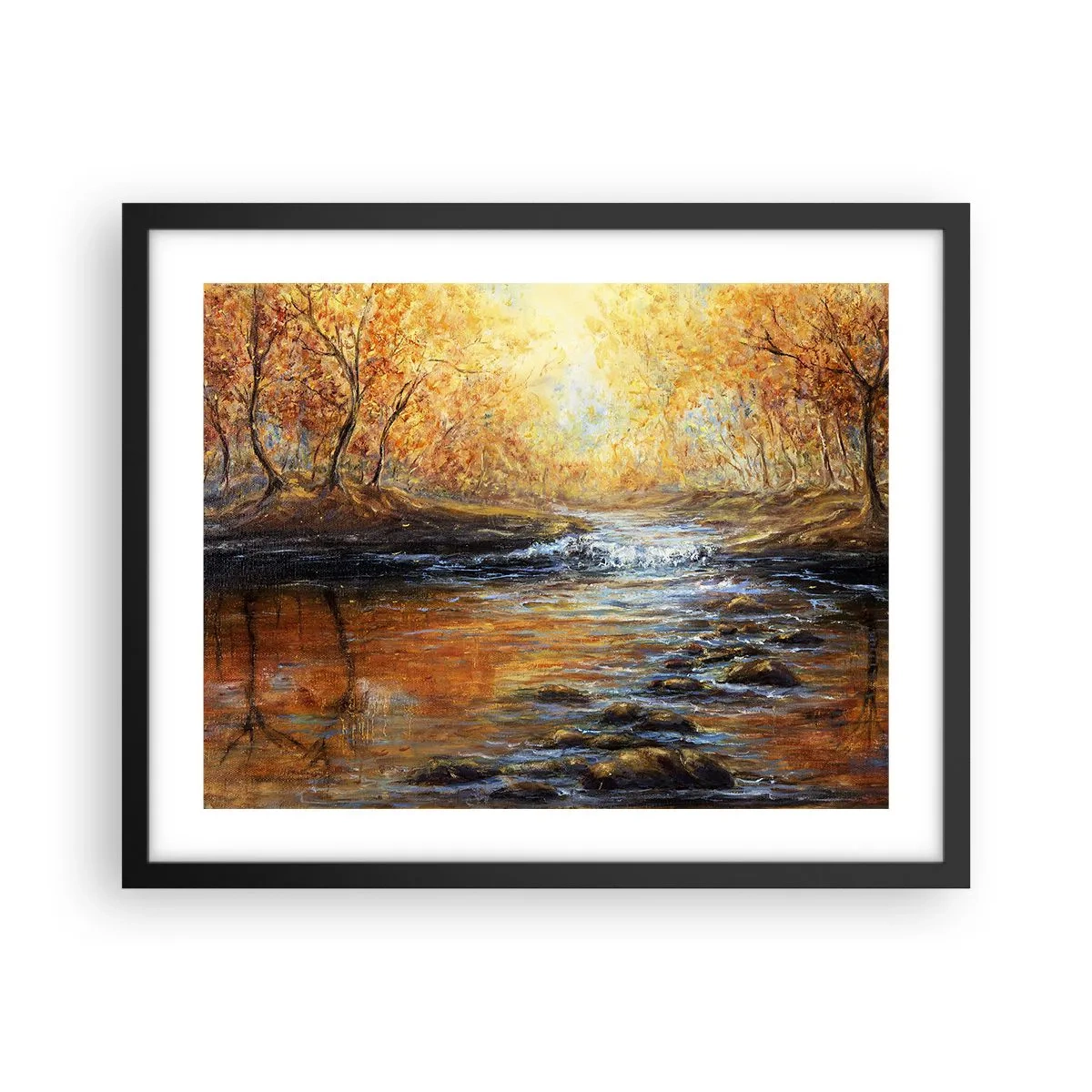Plakát v černém rámu - Zlatý potok - 50x40 cm