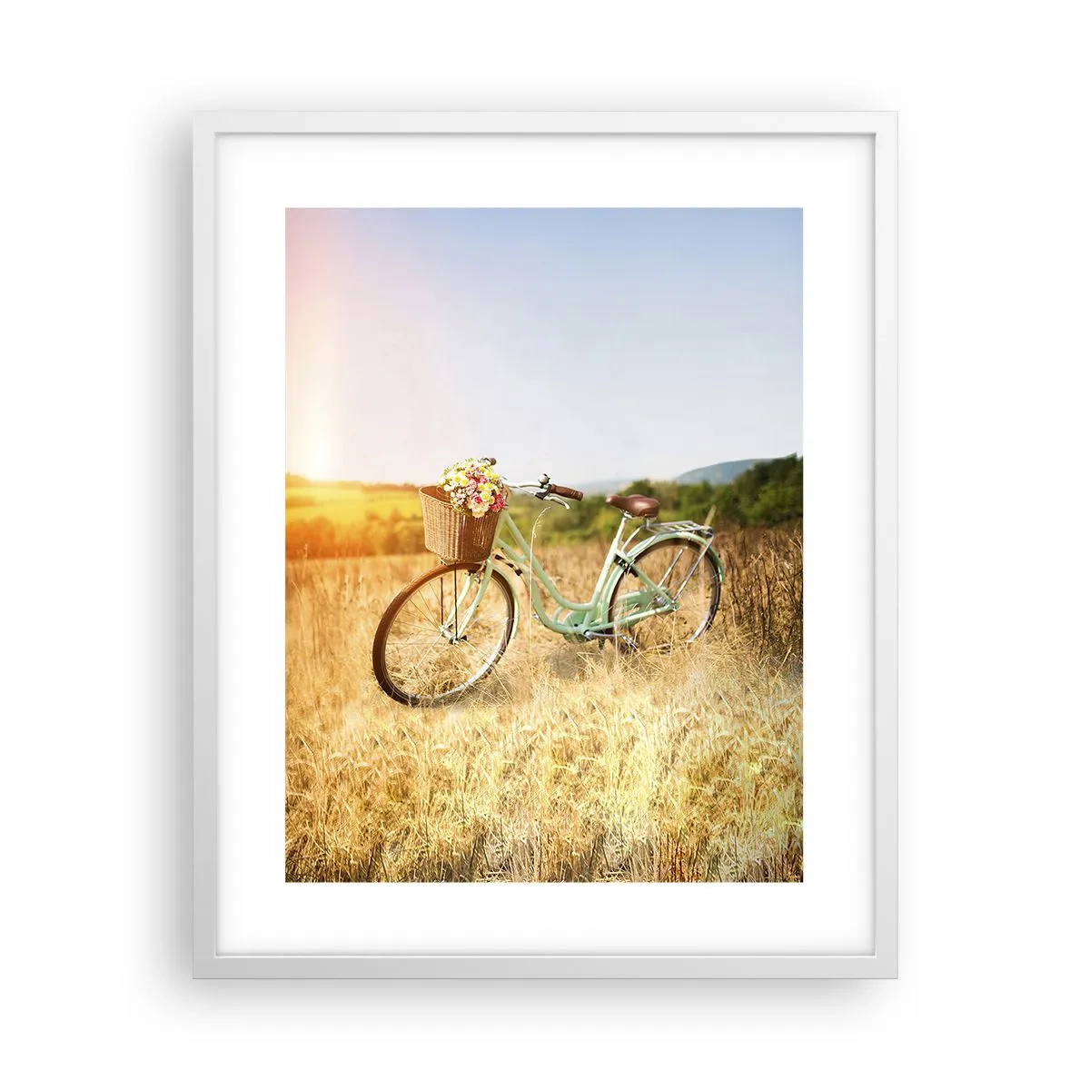 Plakát v bílém rámu - Chvíli tu zůstanu - 40x50 cm