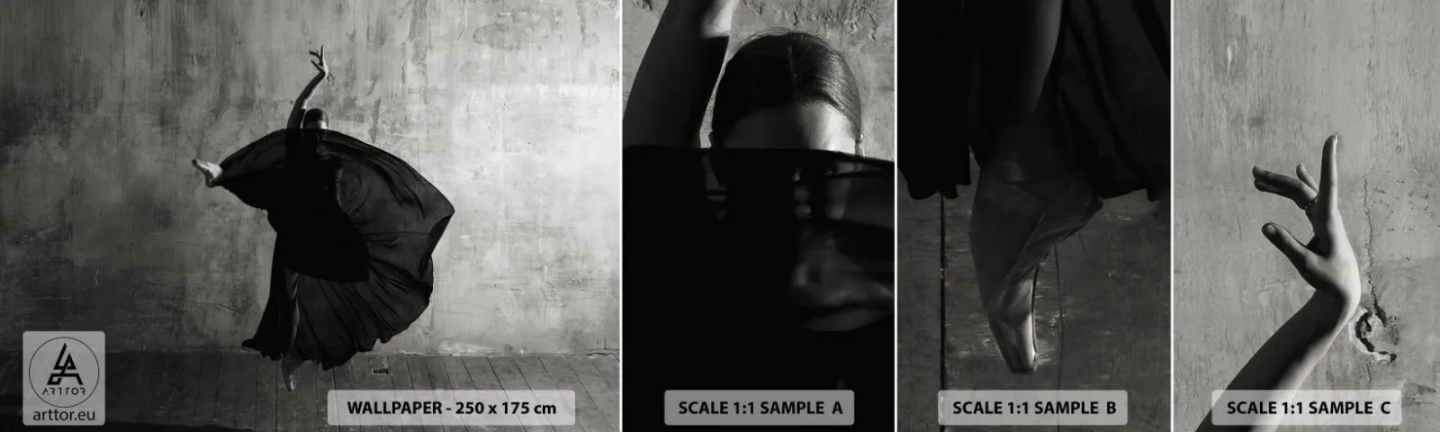 Vzor Fototapety Samolepicí Deluxe Sticker - Plné vášně - Balerína, Tanec, Balet - 100x30 cm