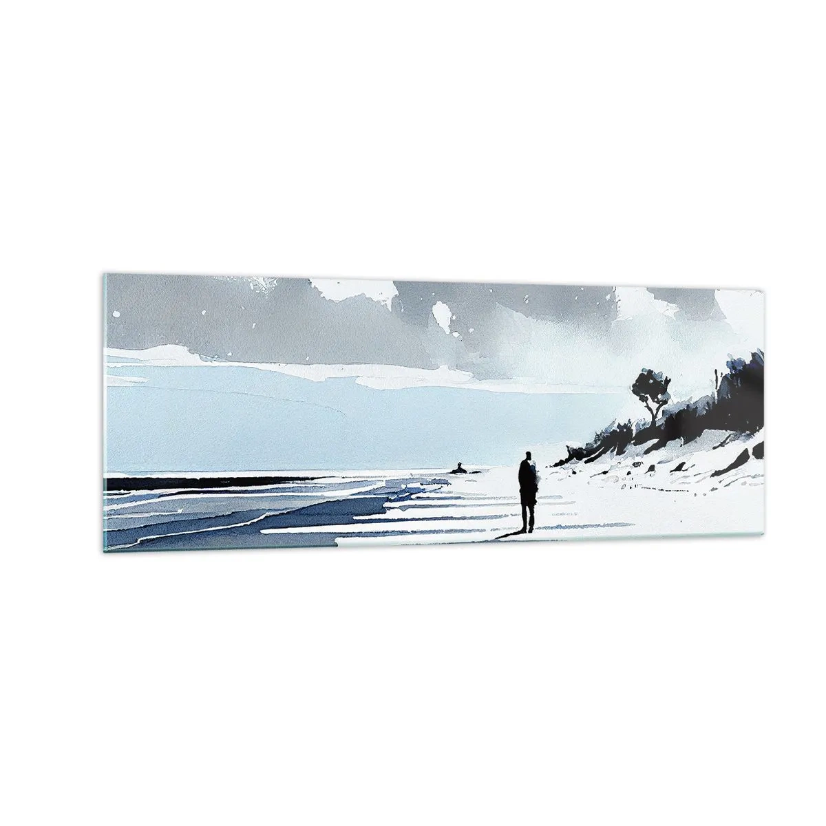 Obraz na skle - O samotě - 140x50 cm