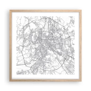 Plakát v rámu světlý dub - Římský kruh - 50x50 cm