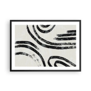 Plakát v černém rámu - Napůl zastavený - 70x50 cm