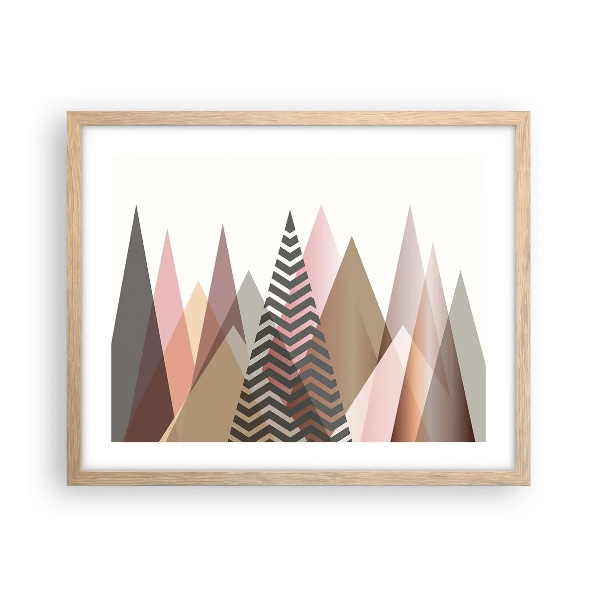 Plakát v rámu světlý dub - Pyramidální pohled - 50x40 cm