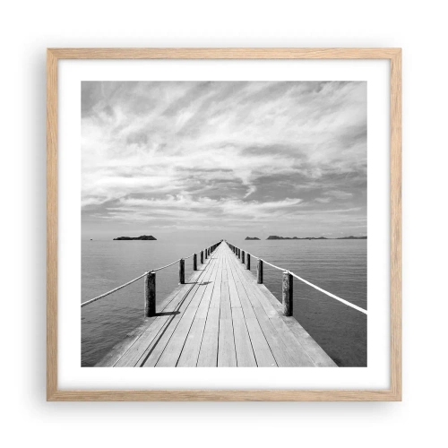 Plakát v rámu světlý dub - Co takhle cesta… - 50x50 cm