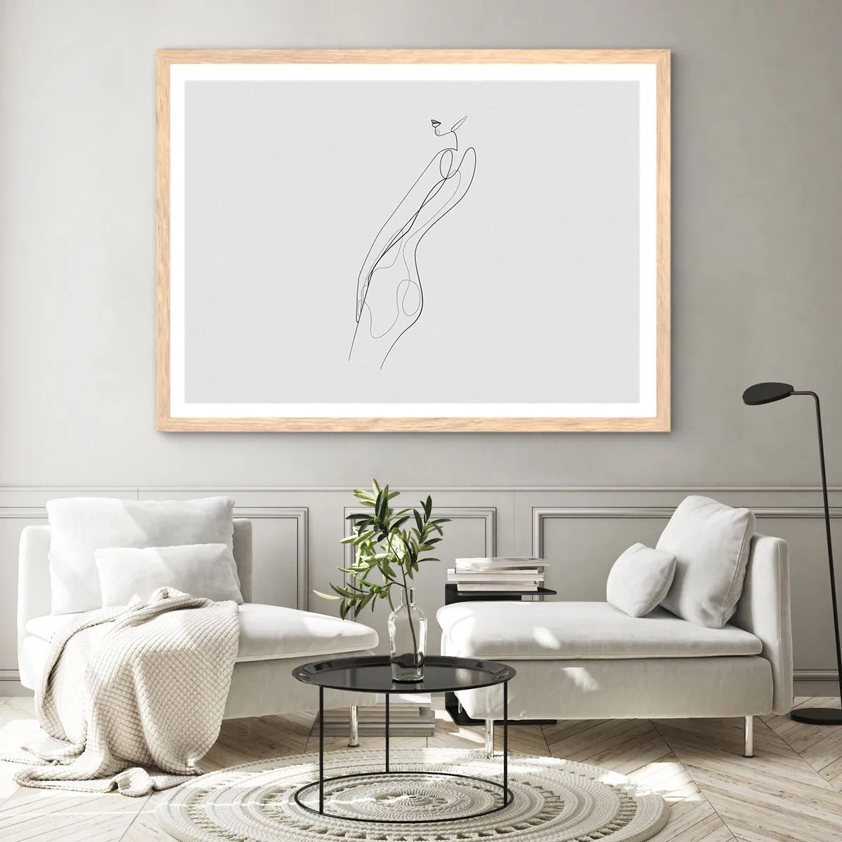 Plakát v rámu světlý dub - Pouze slib - 91x61 cm