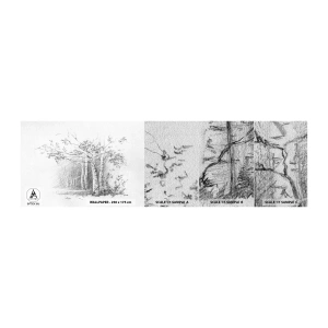 Vzor Fototapety Premium Sand - Světlo březového lesa - Les, Bříza, Stromy - 100x30 cm