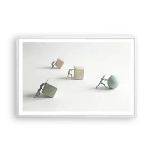 Plakát v bílém rámu - Život samotný - 91x61 cm