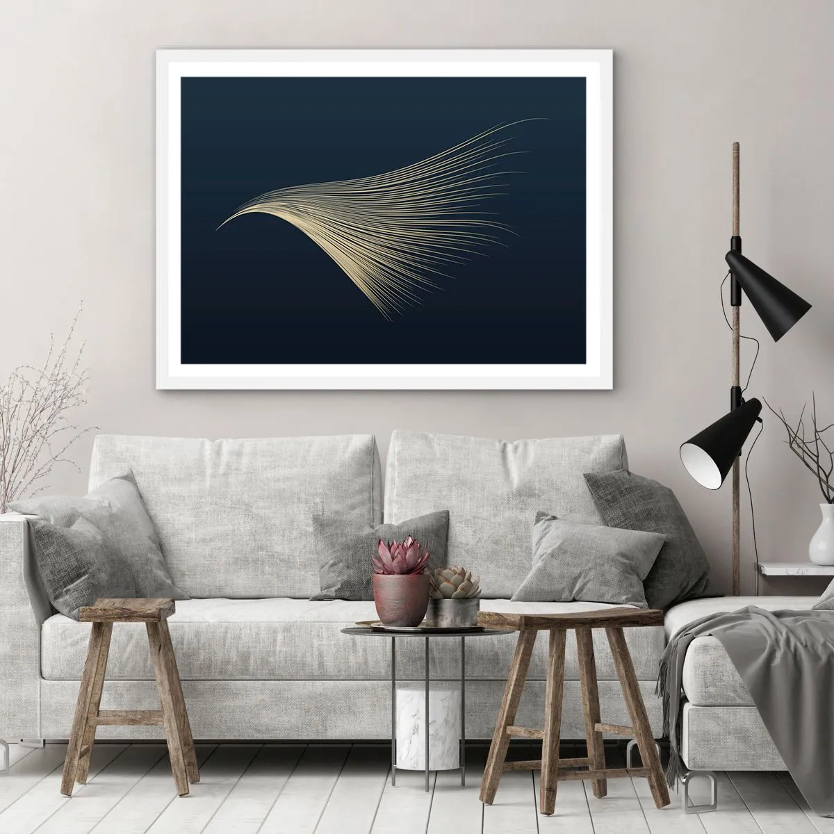 Plakát v bílém rámu - Jako andělské vlasy - 91x61 cm