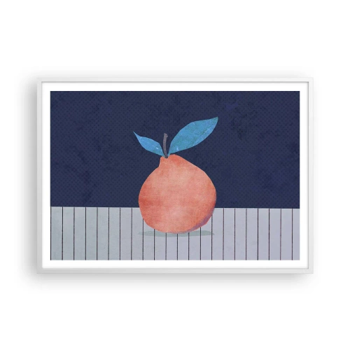 Plakát v bílém rámu - Konvexita a rovina - 100x70 cm