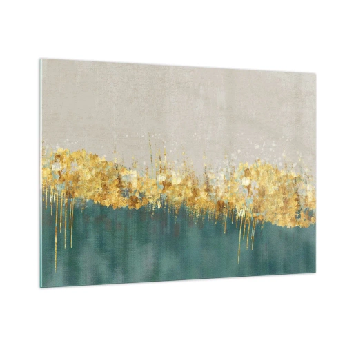 Obraz na skle - Zlatá hranice - 100x70 cm