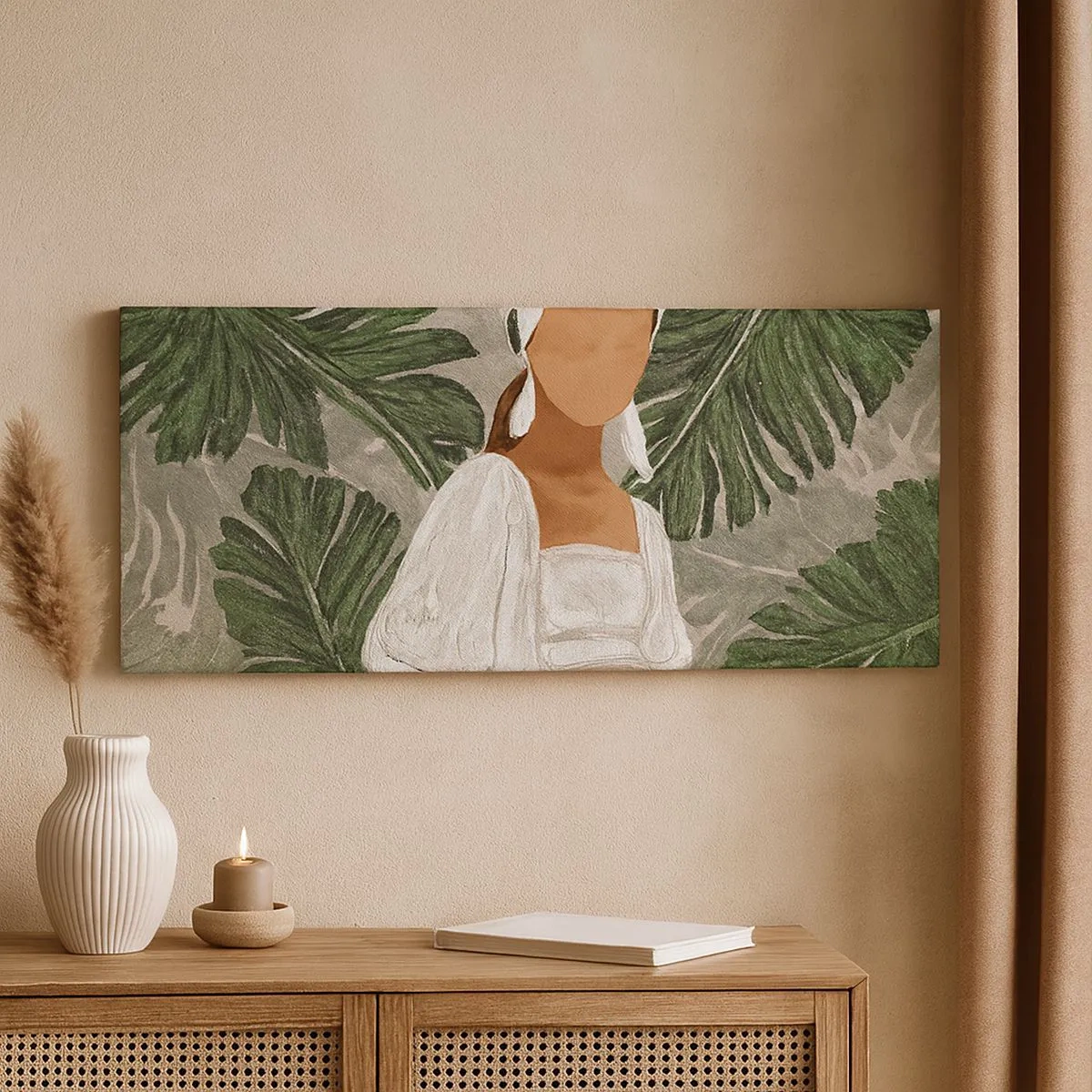 Obraz na plátně - Exotický portrét - 100x40 cm