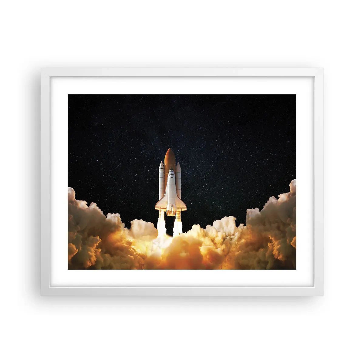 Plakát v bílém rámu - Ad astra! - 50x40 cm