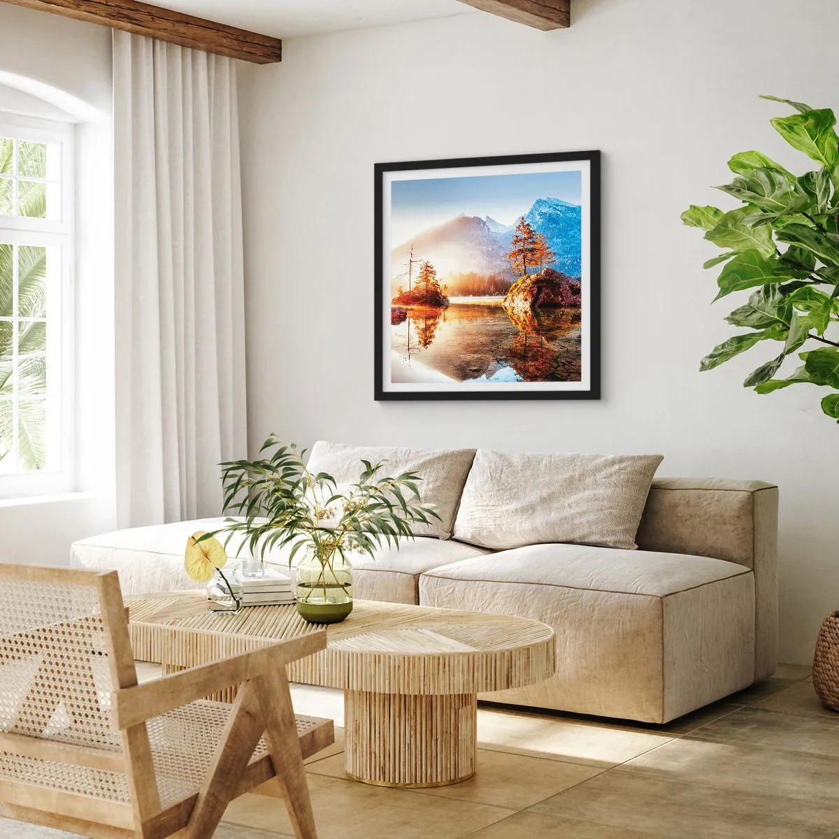 Plakát v černém rámu - Příroda v novém světle - 60x60 cm